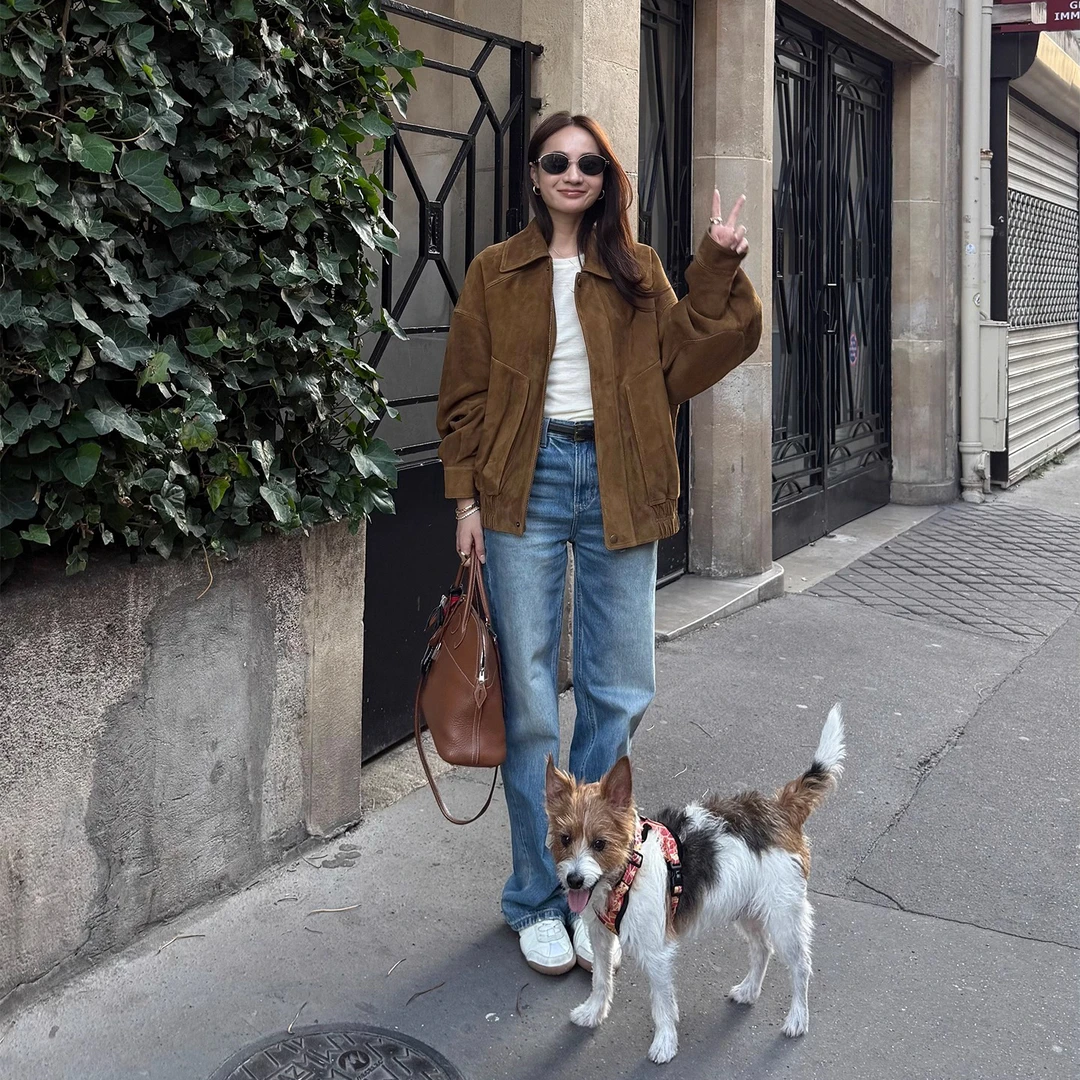 棕色简约百搭拉链方领上衣2025年早秋季新款小众通勤保暖长袖外套