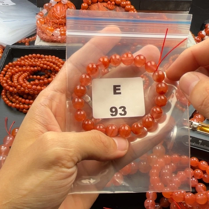 南红玛瑙未镶嵌多样性发货默认微瑕称重9mm