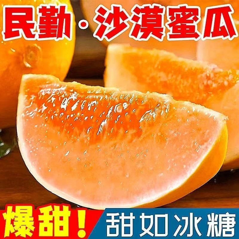自然成熟正宗甘肃民勤黄河蜜瓜新鲜水果当季整箱脆甜