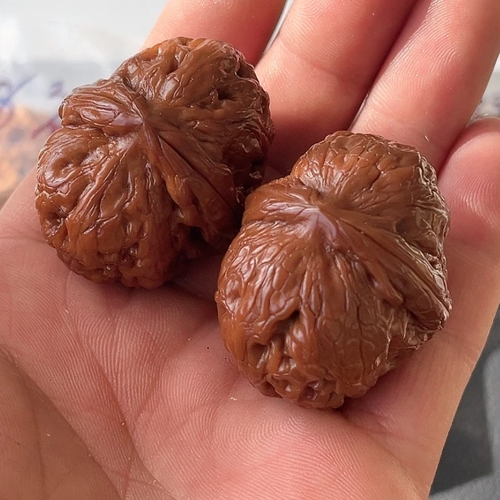 文玩核桃把件41尺抛光打底元宝