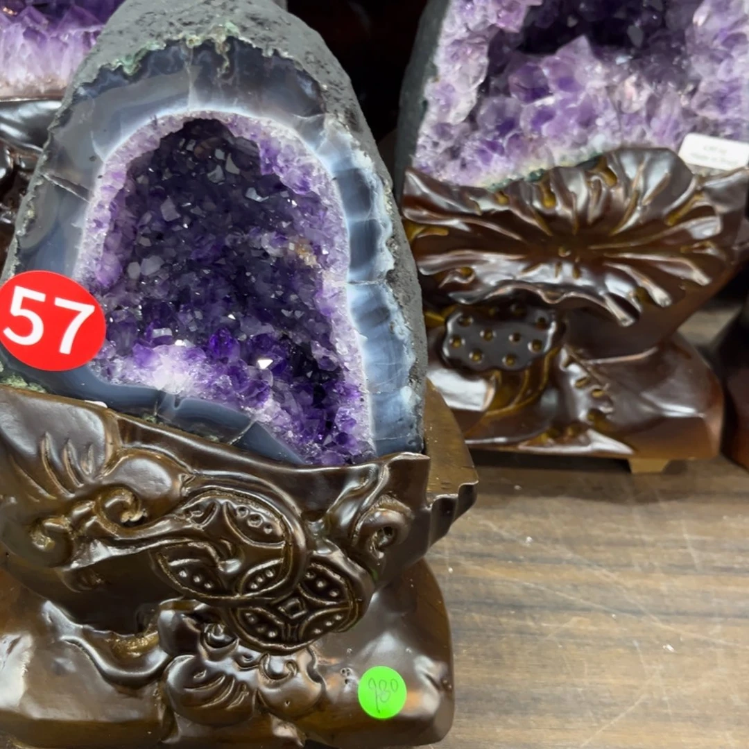 紫晶摆件未镶嵌水晶