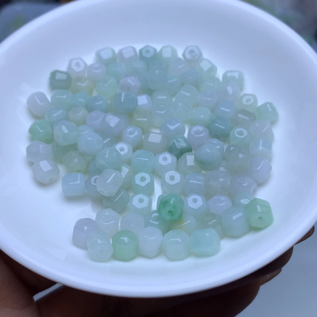 【闪购商品】未镶嵌手链翡翠卡6六棱珠20个