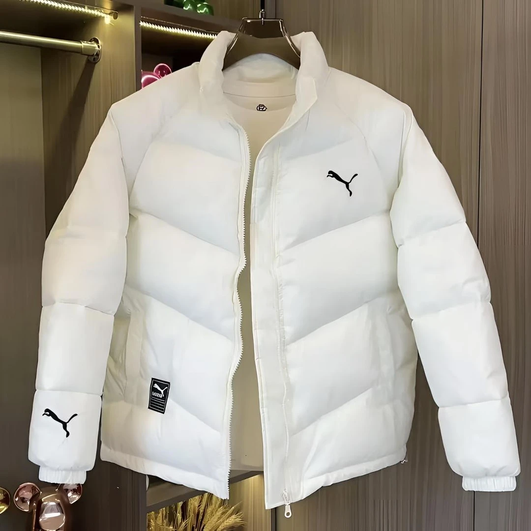 男士时尚连帽韩版免洗保暖刺绣立领棉衣百搭潮流男生金标冬季外套