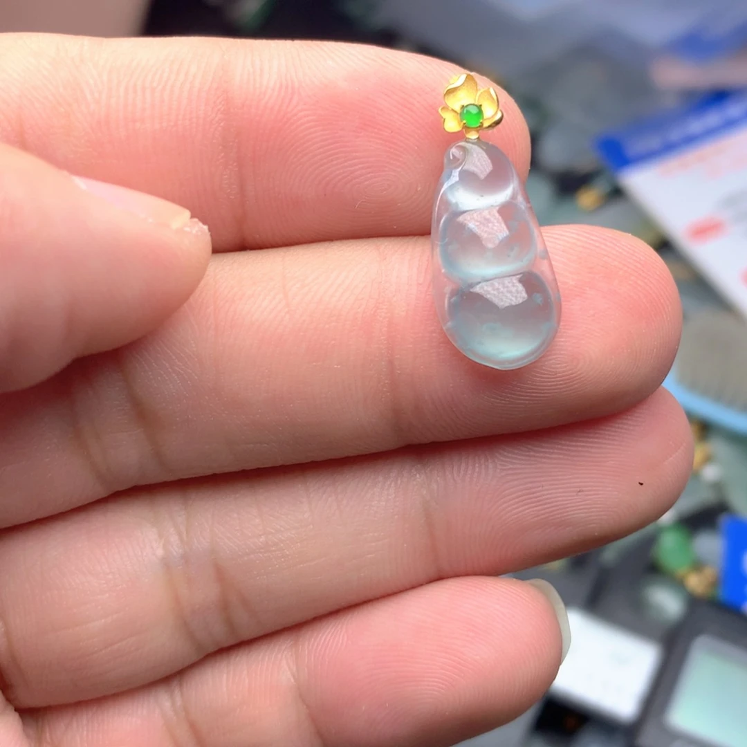 【闪购商品】颈饰18K金镶嵌翡翠翡翠