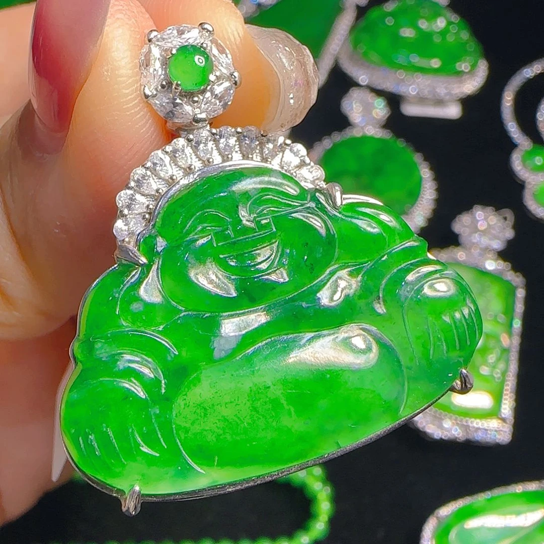 翡翠吊坠(赠链)银S925镶嵌