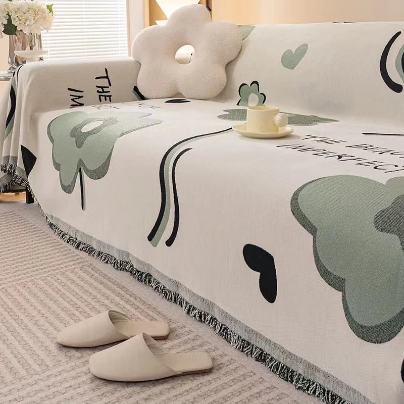 新疆西藏包邮新春网红爆款沙发毯盖布巾一张全包北欧轻奢防滑防尘