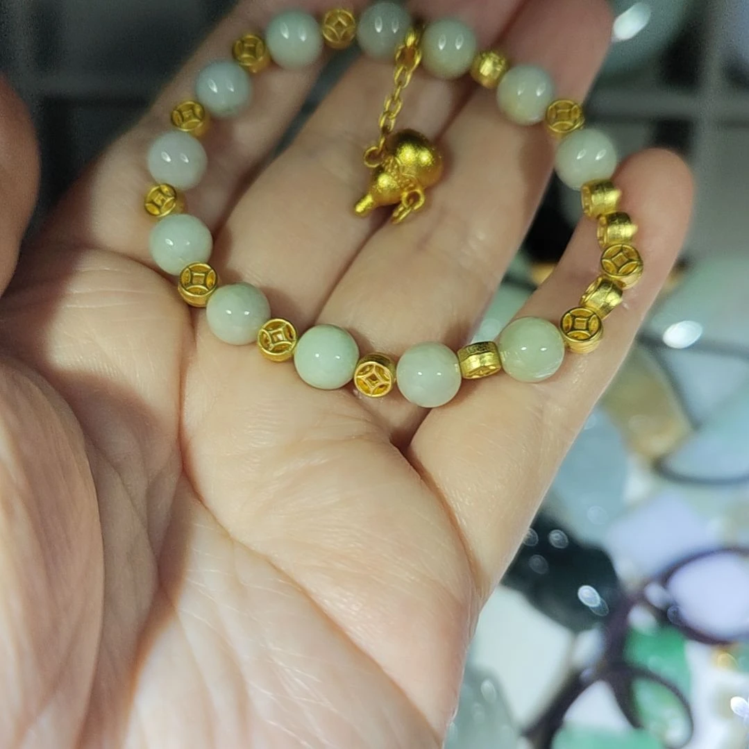 翡翠未镶嵌手链250007