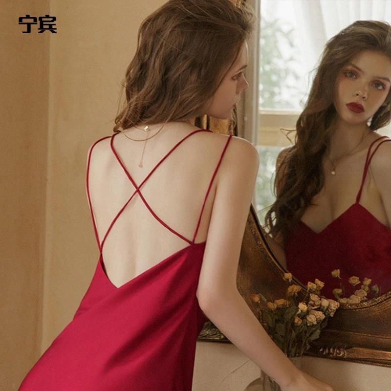【香港Victoria&宁宾官方正品】吊带睡裙女春秋夏睡衣女新款薄款