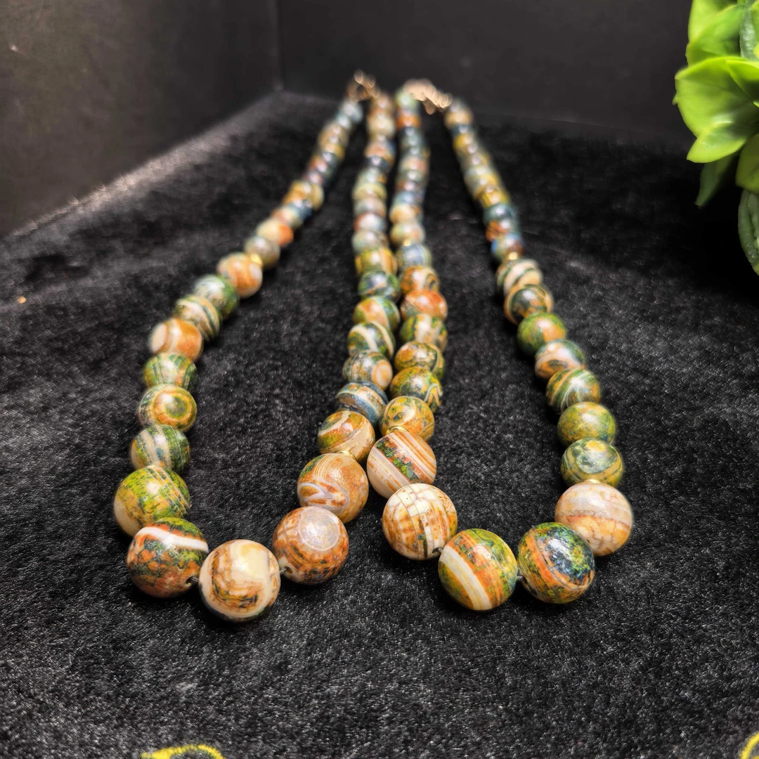 江德洋珠宝S7192青花龙门九彩灵犀忆灵草绿玛瑙项链-多样性发一件