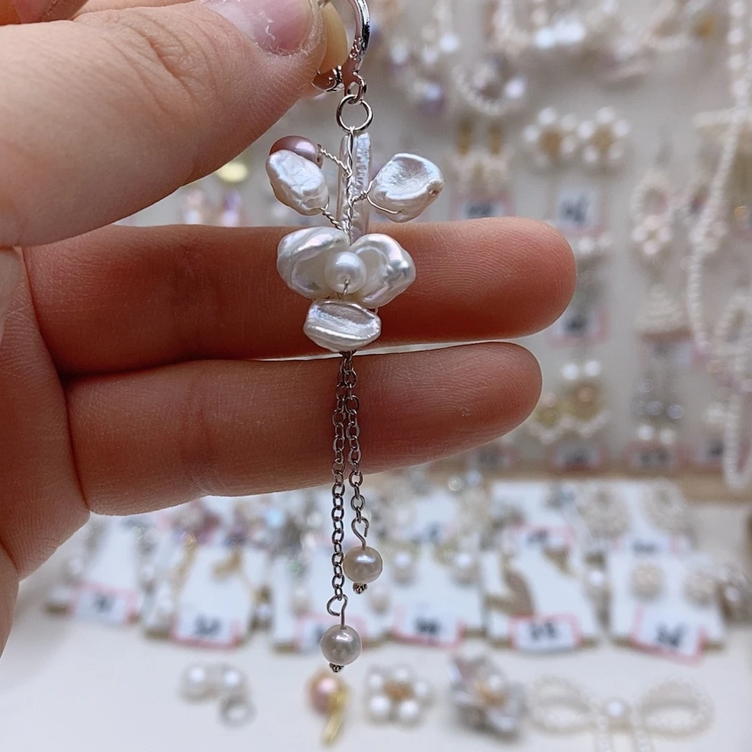 淡水珍珠未镶嵌耳饰