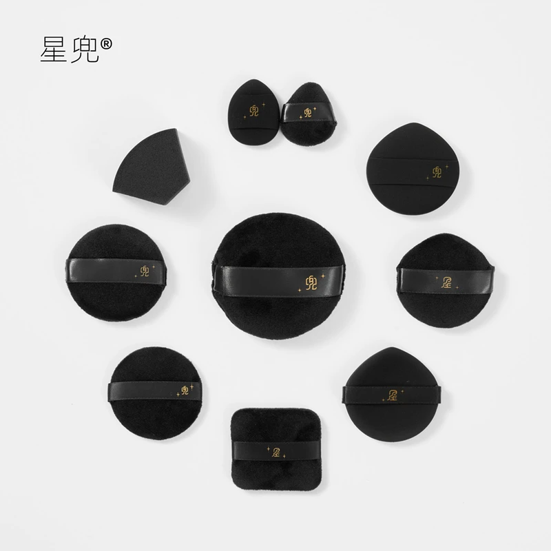 星兜黑化粉扑随心搭气垫粉扑茸茸散粉扑植绒粉饼扑腮红扑全家福