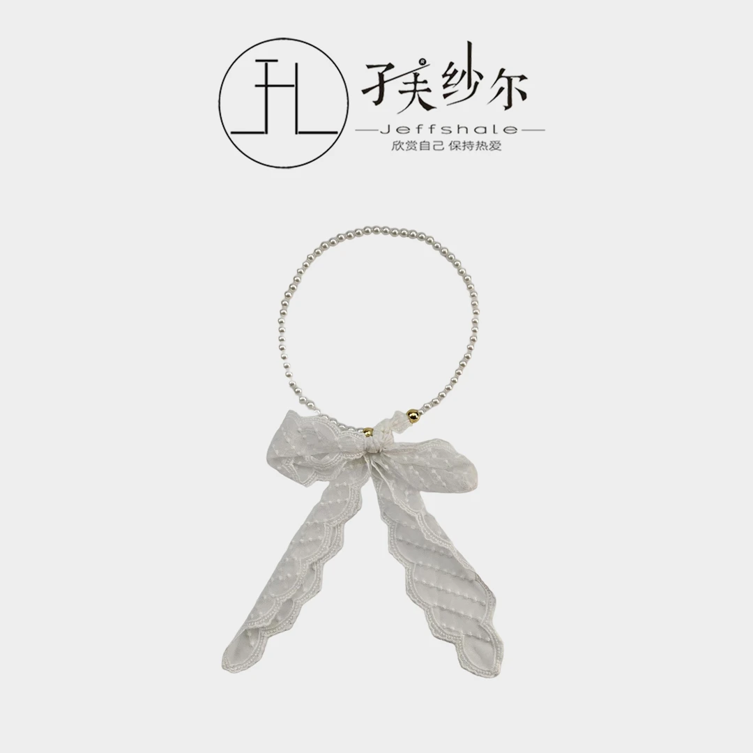 非金属仿珍珠项链 JF【店铺福利款】 小众珠珠蕾丝项链