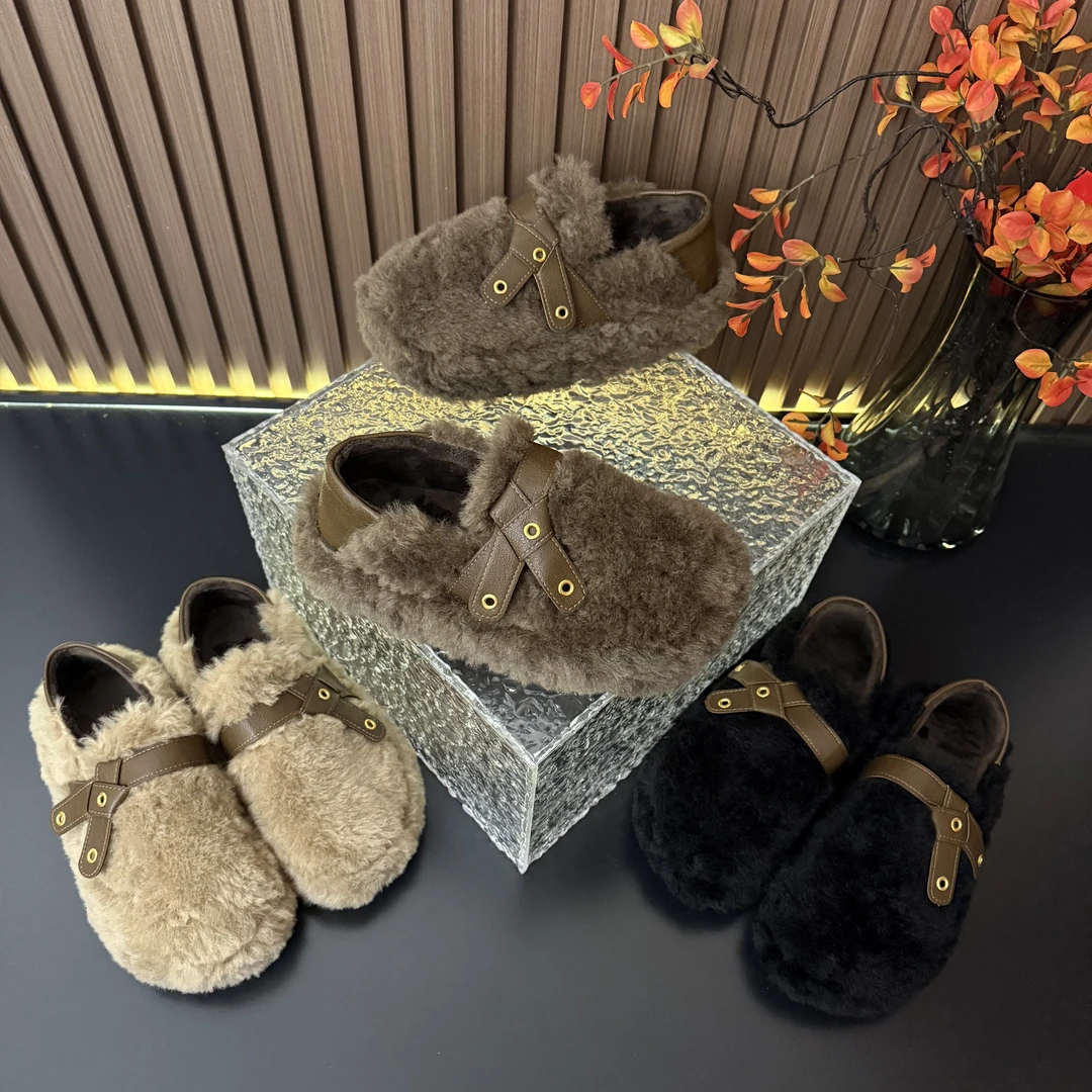 厚底增高毛毛拖鞋女外穿2025年秋冬新款高级感毛绒包头半拖一脚蹬