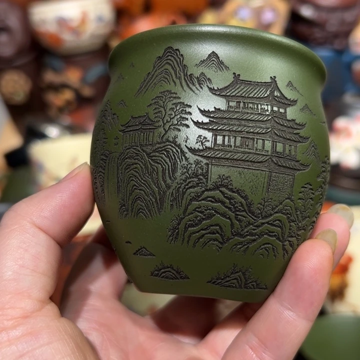 紫砂茶杯宜兴紫砂主人杯