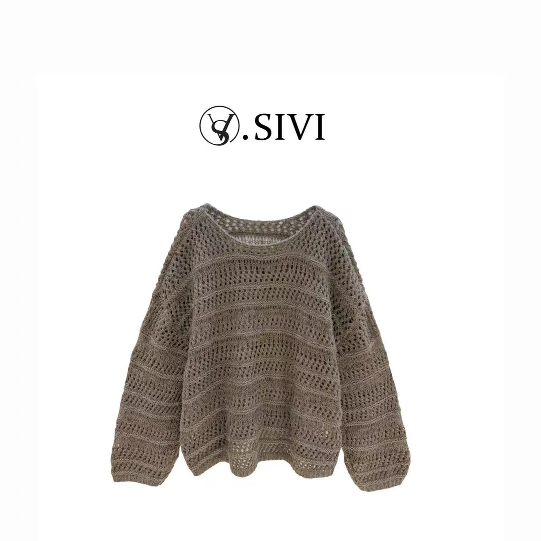 熙薇【秋日限定】2025早秋新款休闲百搭设计师毛衣上衣H3947