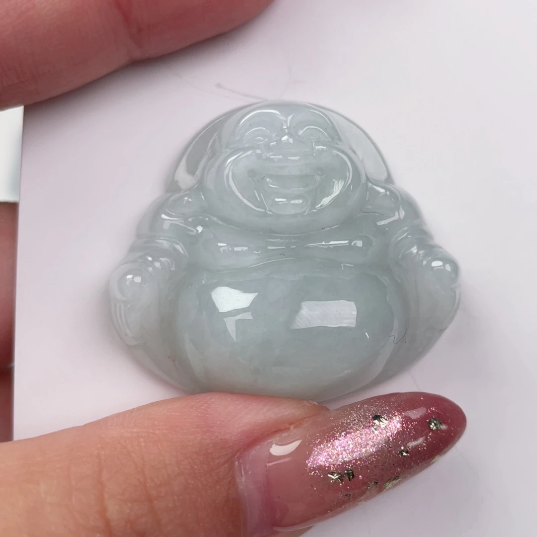 翡翠未镶嵌颈饰佛公包容心