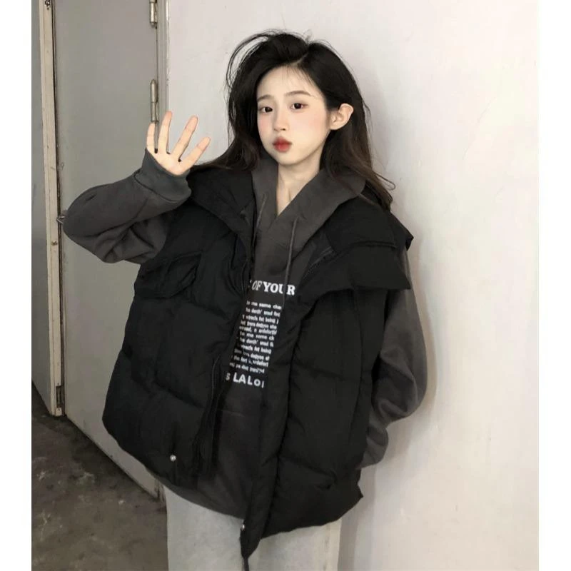 [青芒】2025秋冬新款马甲女韩版宽松坎肩马夹背心外套潮流保暖
