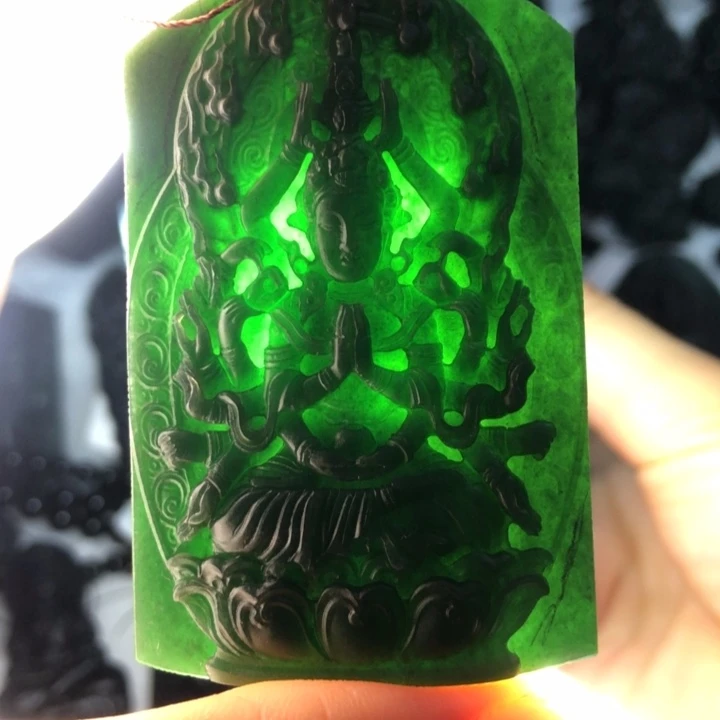 定制翡翠未镶嵌千手观音