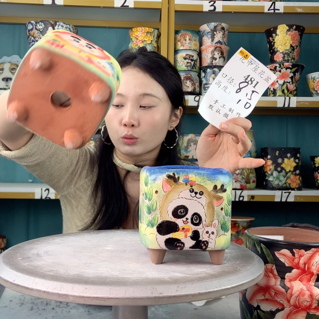 陶景德镇手工花盆481