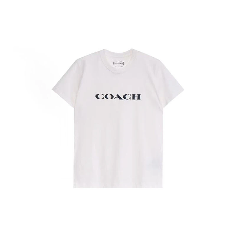未使用 COACH/蔻驰 字母Logo印花圆领短袖 T恤