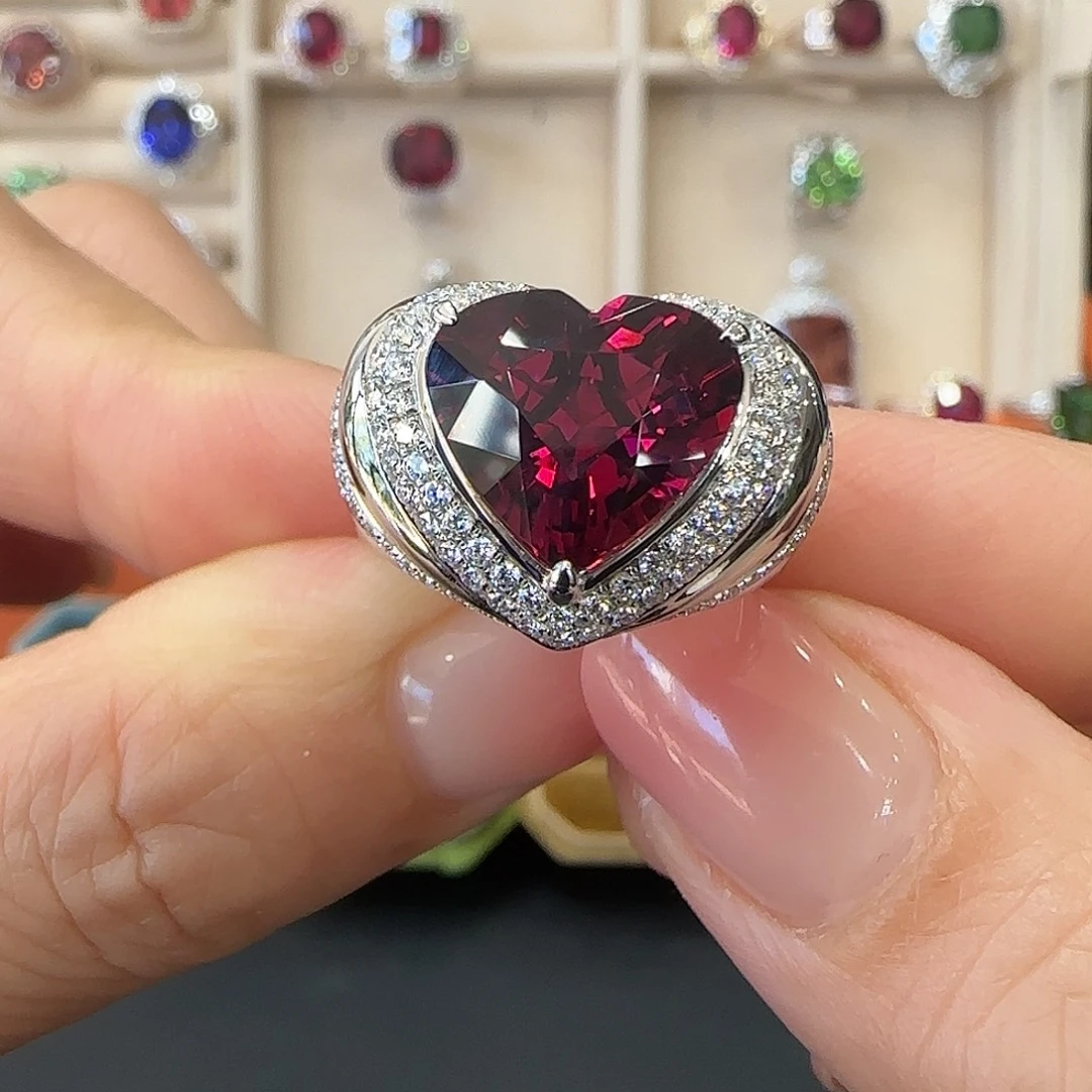 18K金镶嵌戒指碧玺5.36ct