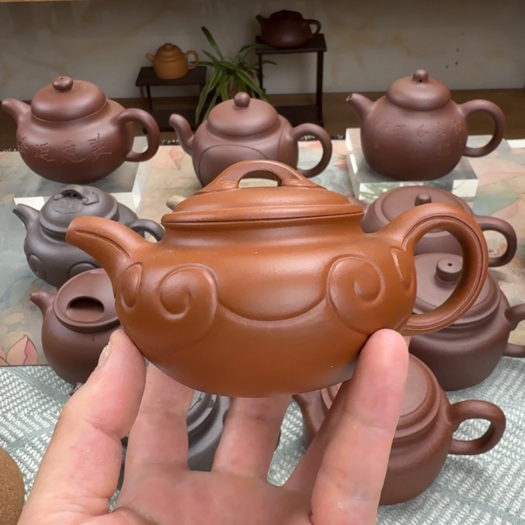 茶壶紫砂瑕疵 如意 小红泥 220cc