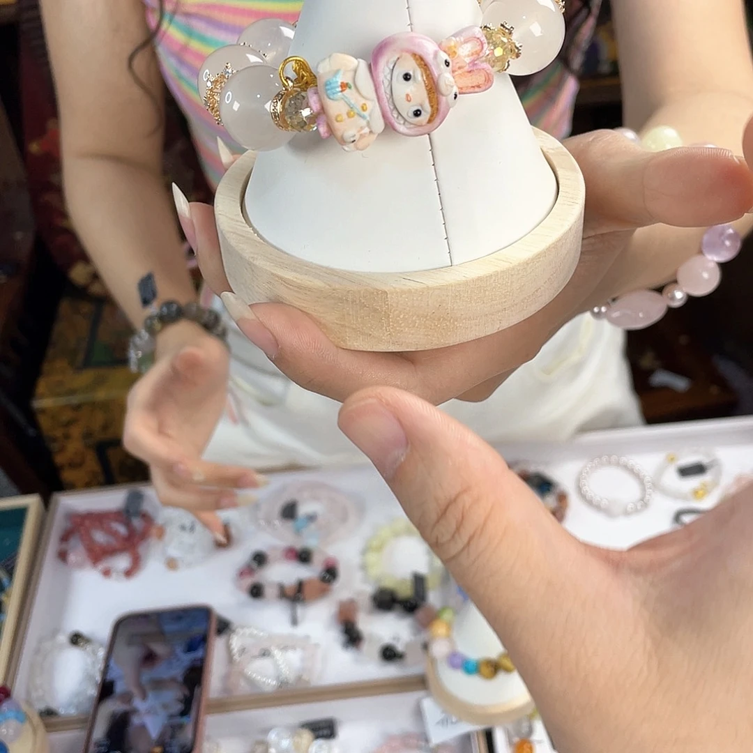 水晶手链银S925镀金镶嵌