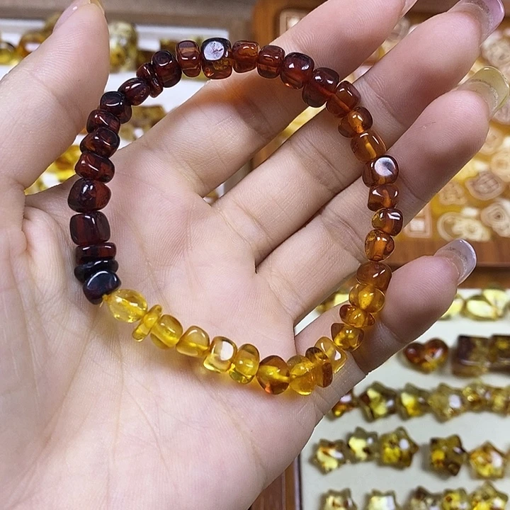 橄榄核吊坠福利渐变色方糖手串