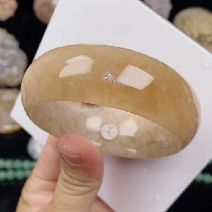 未镶嵌手镯硅化玉54