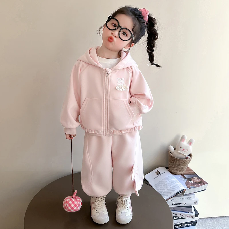 女童运动套装洋气时髦秋款儿童休闲时尚小童衣服秋季宝宝衣服童装