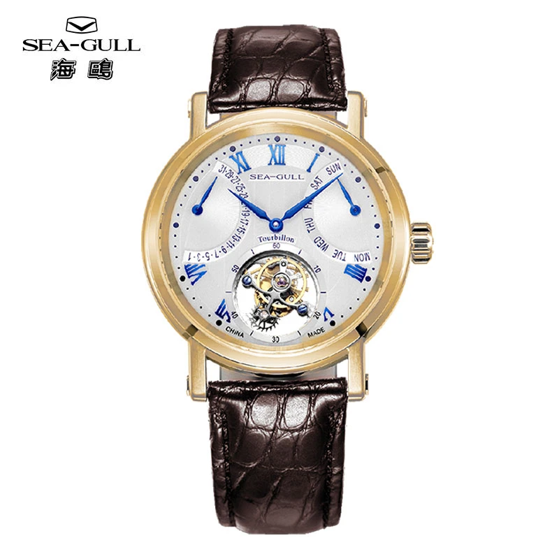 Seagull/海鸥表 复臻系列大国工匠潮流手动陀飞轮机械男表924