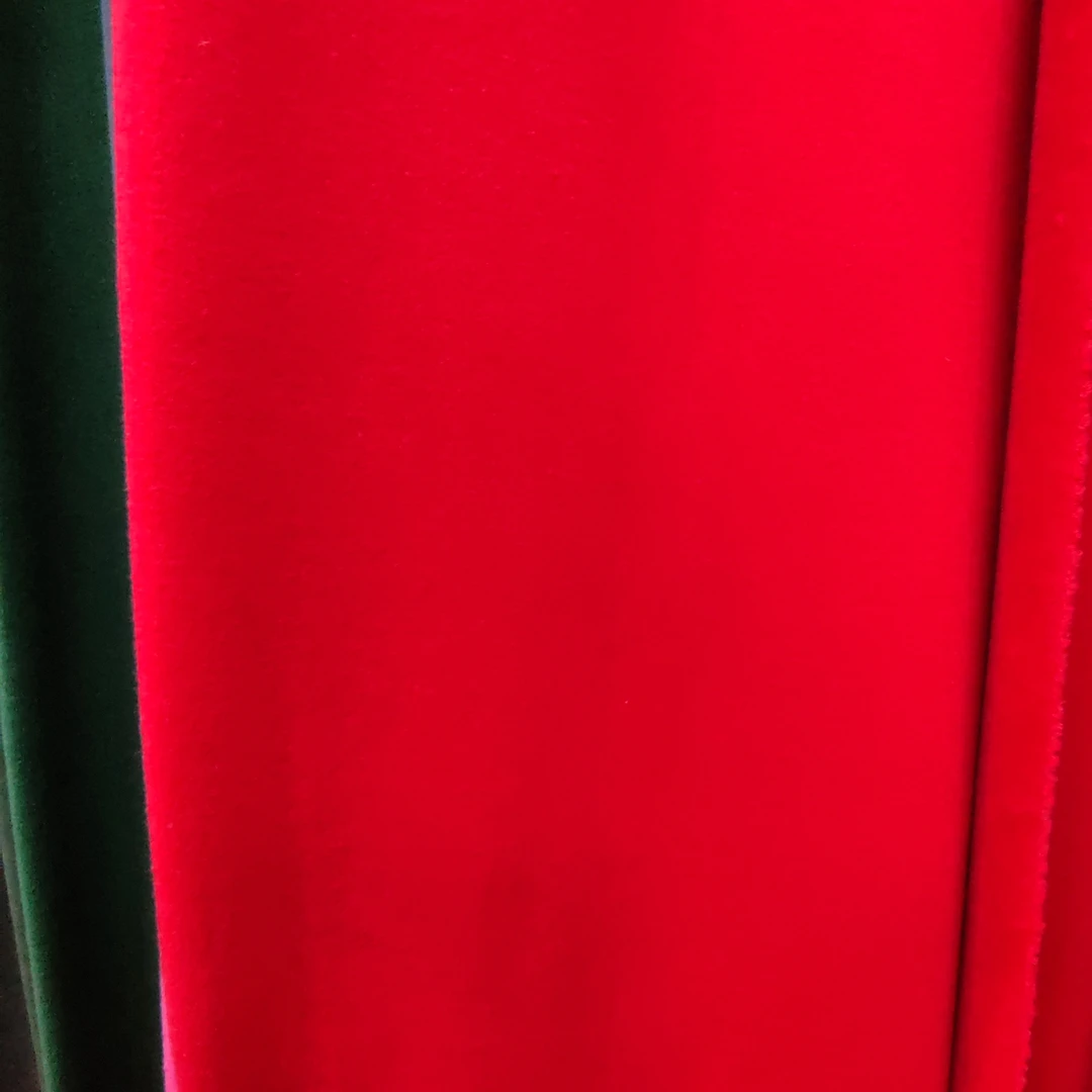 老奥绒布料 中国红