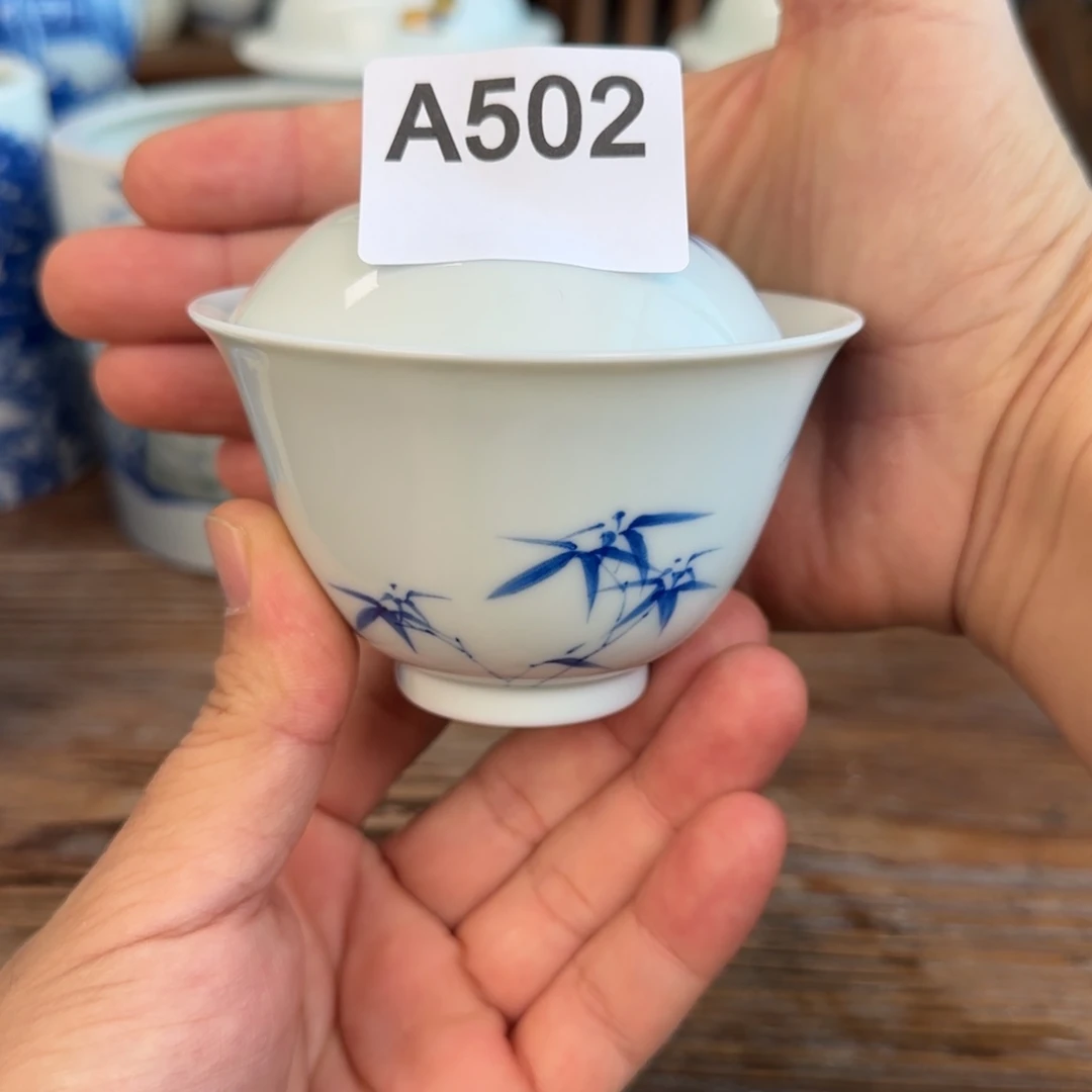 一泓手作502竹子盖碗