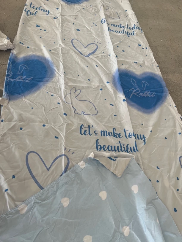 小华P约200×210蓝色梦幻爱心被套款睡袋