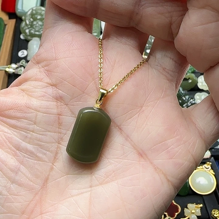 颈饰银S925镶嵌和田玉