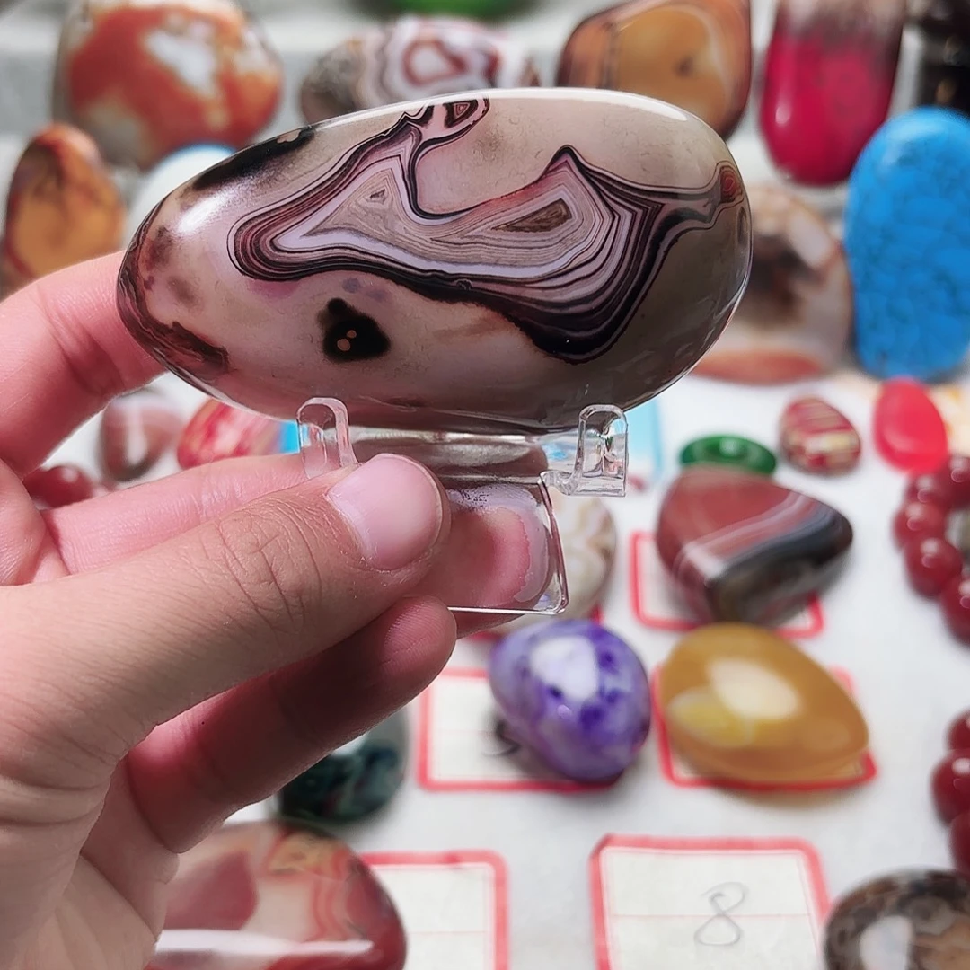 双***️玛瑙/玉髓未镶嵌颈饰