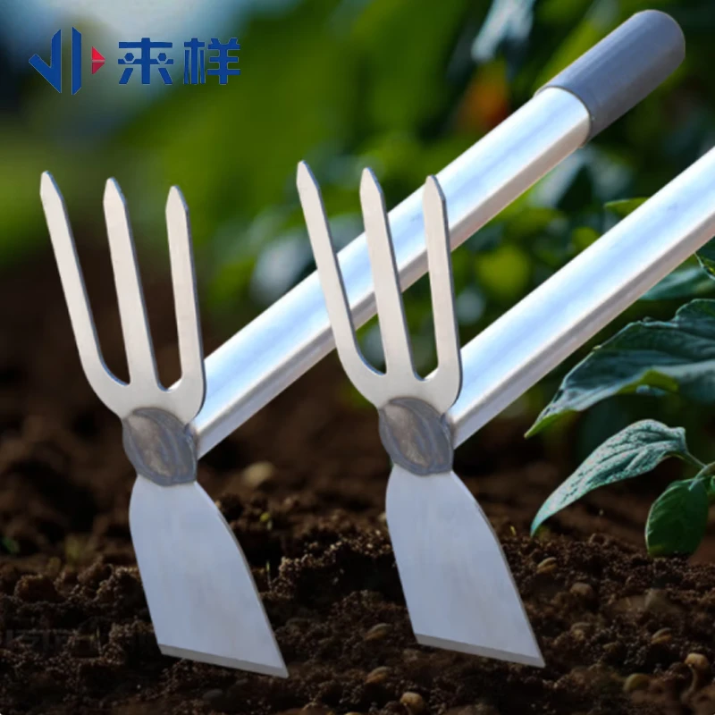 来样多功能小锄头农用工具户外种菜种花除草挖土神器短柄园艺耙子