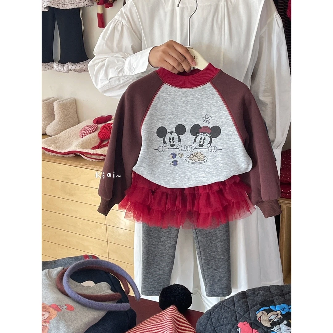 KIAI·25冬~米奇印花加绒卫衣853025（童装汉服）