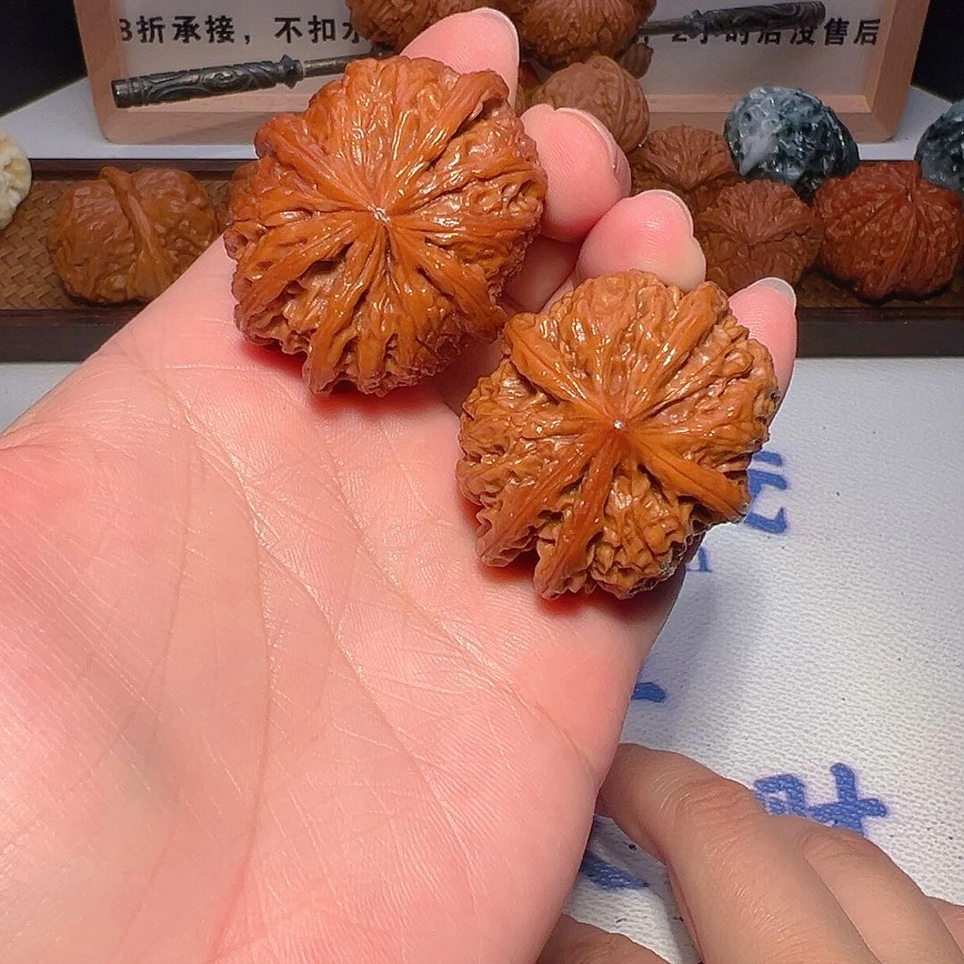 核桃把件无棱特好漂亮