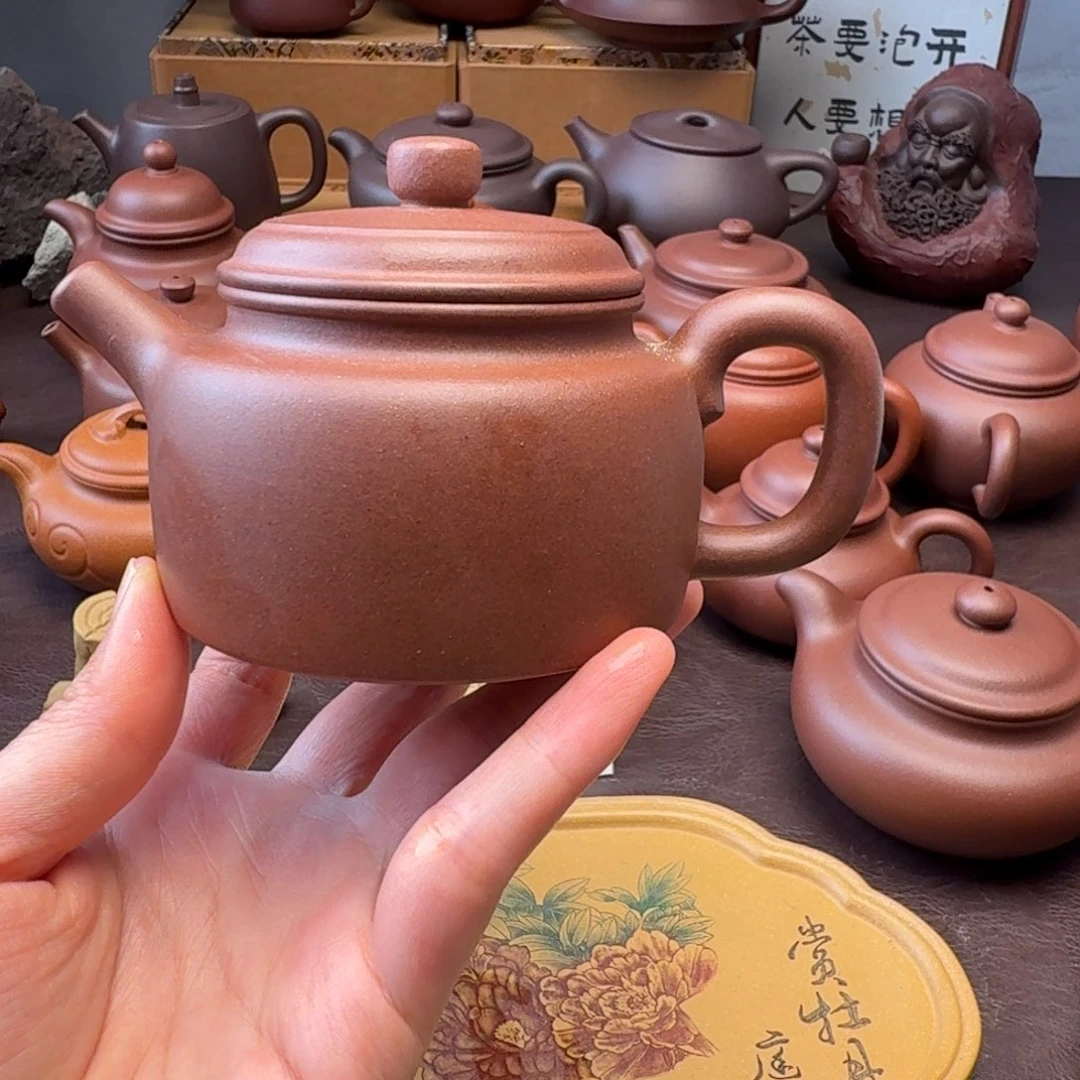 四***毛茶壶紫砂特练紫泥  德中200微瑕