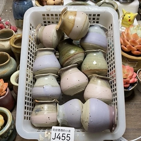 紫砂花盆455微瑕品口径3厘米左右