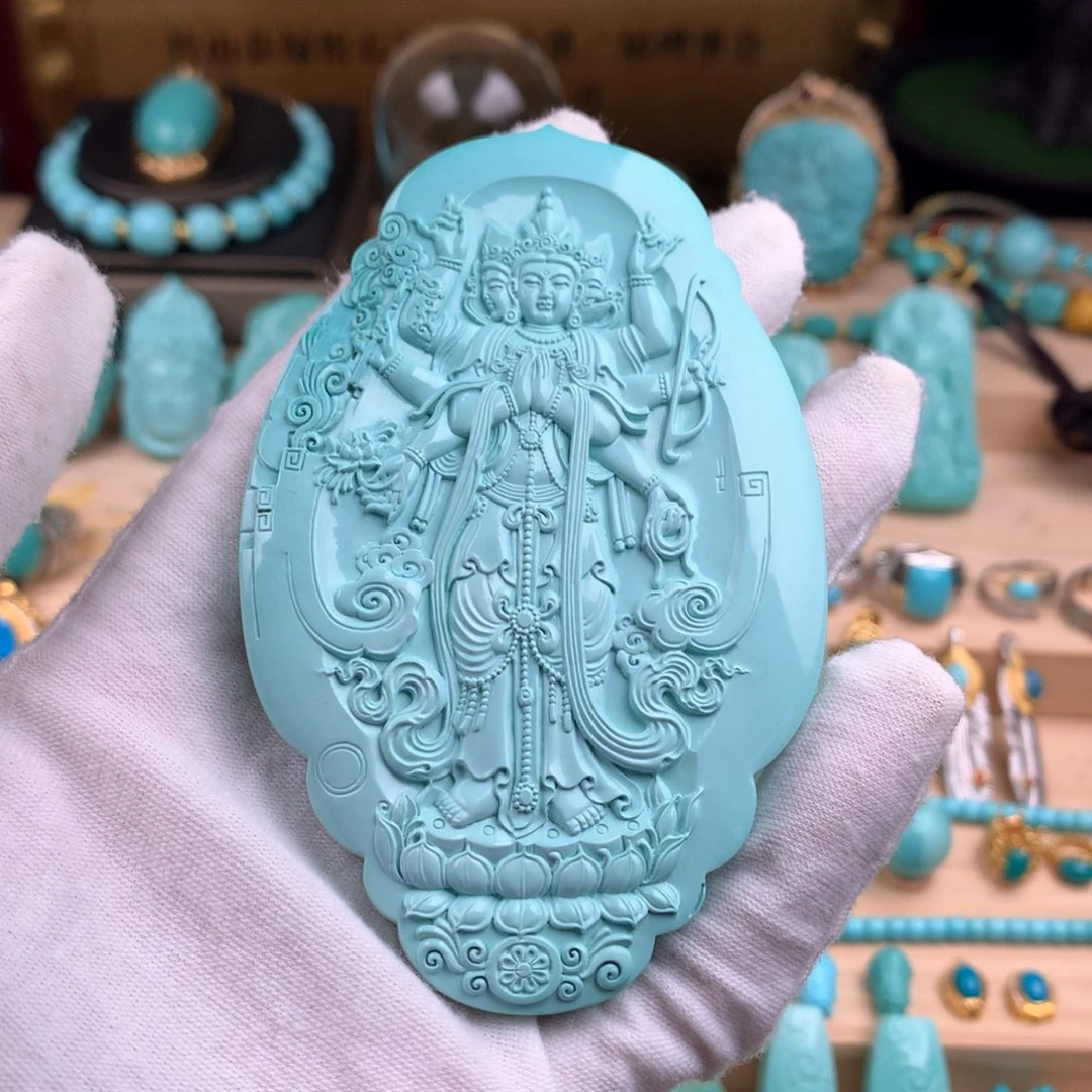 绿松石未镶嵌摩利支天