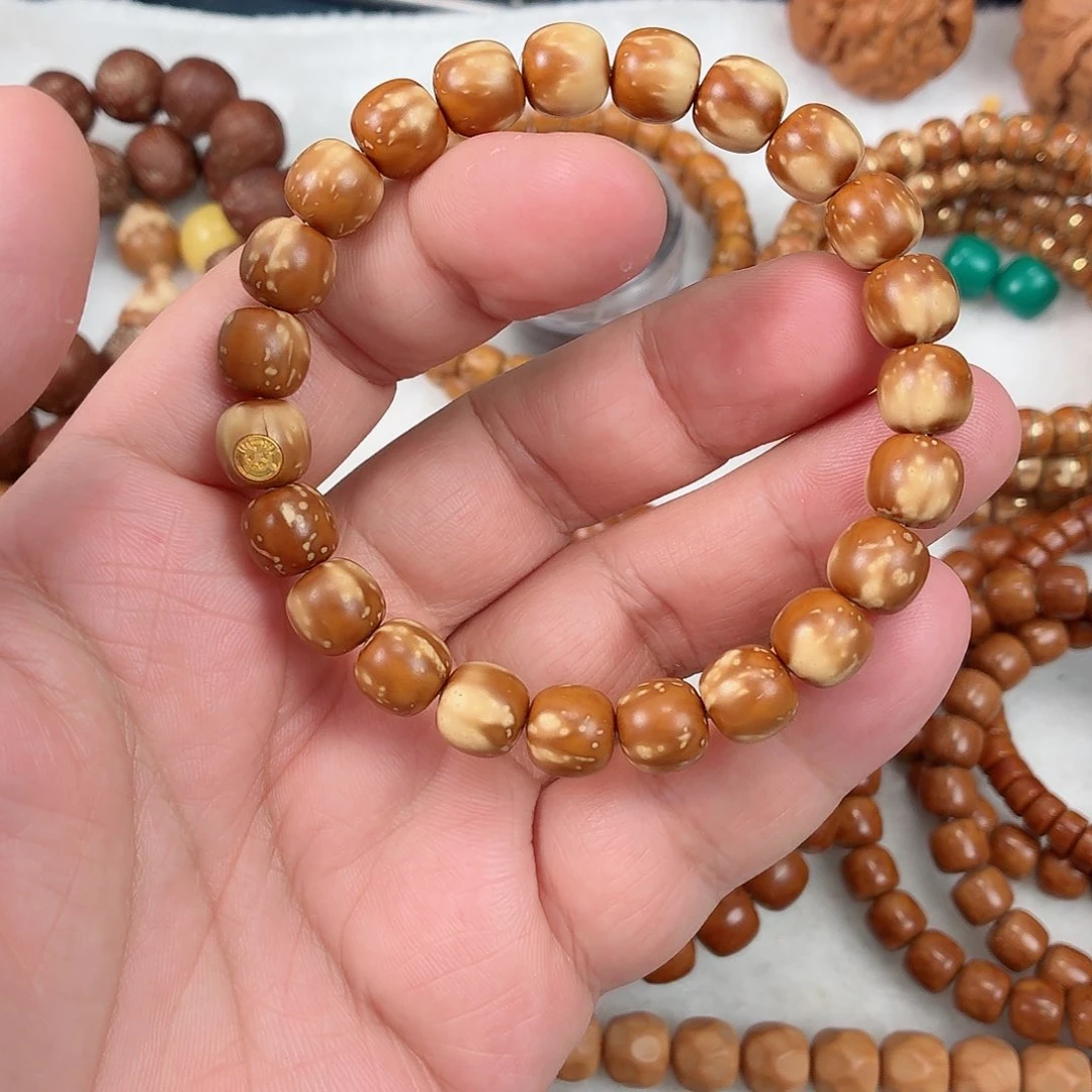 紫金鼠手串三花老型，24金