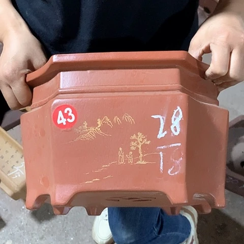 紫砂花盆手工制作