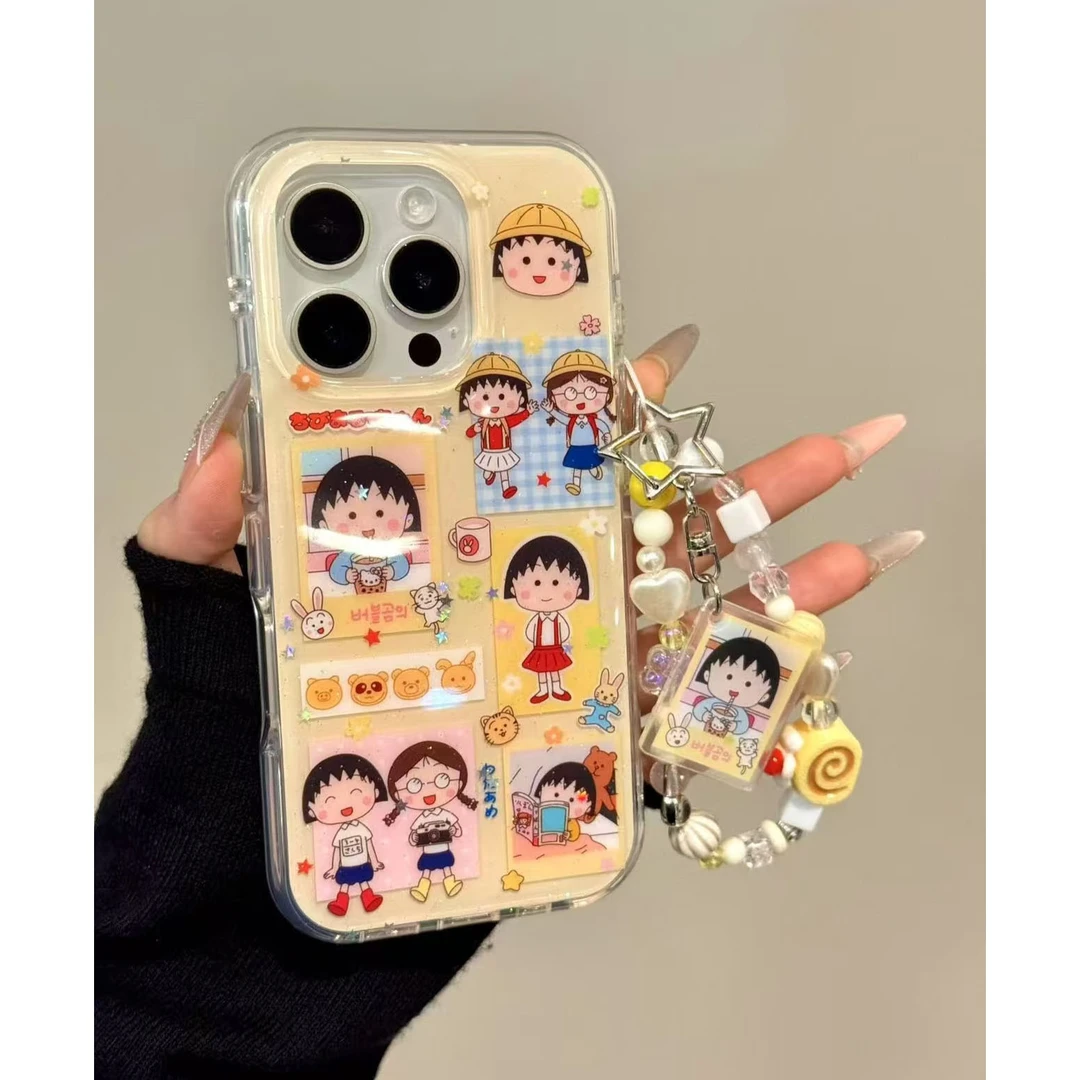 插画小丸子适用苹果17promax手机壳VIVO华为OPPO小米17一加防摔壳