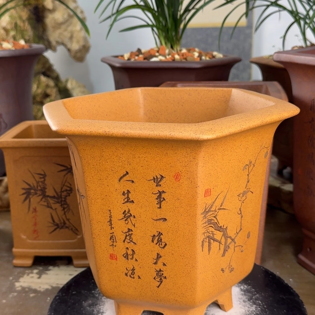 山***坡紫砂花盆紫砂花盆