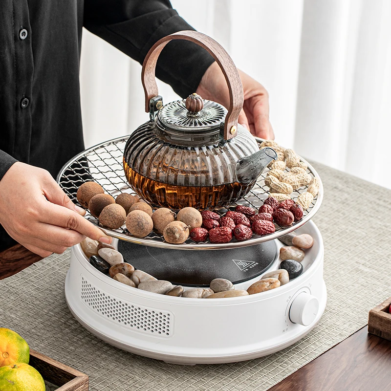 耐热玻璃茶壶围炉煮茶可调节电陶炉电热烧水壶套装家用室内煮茶壶