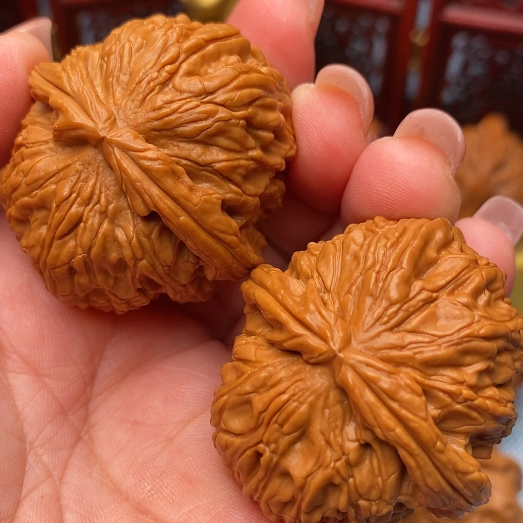 想***了文玩核桃把件41全白狮子