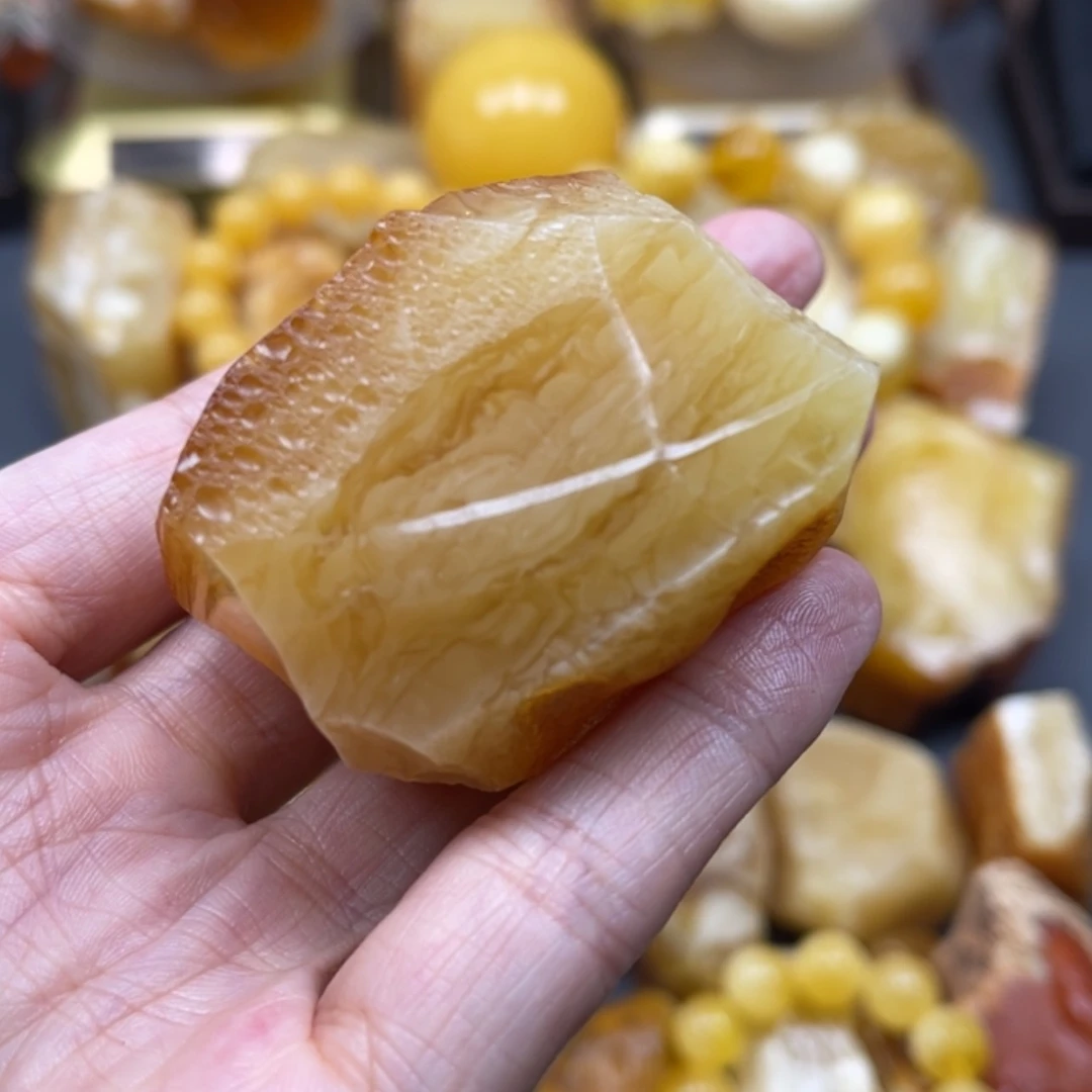 【闪购商品】未镶嵌定制琥珀天然琥珀蜜蜡原石定制30➕珠子料