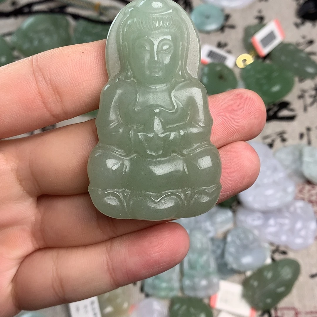 都***好翡翠未镶嵌颈饰观音